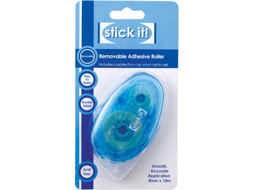Double-sided removable adhesive roller - Stick It! - 8 mm x 10 m