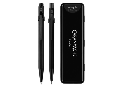 Zestaw długopis 849 i ołówek 844 - Caran d'Ache - Black Code 2 szt.