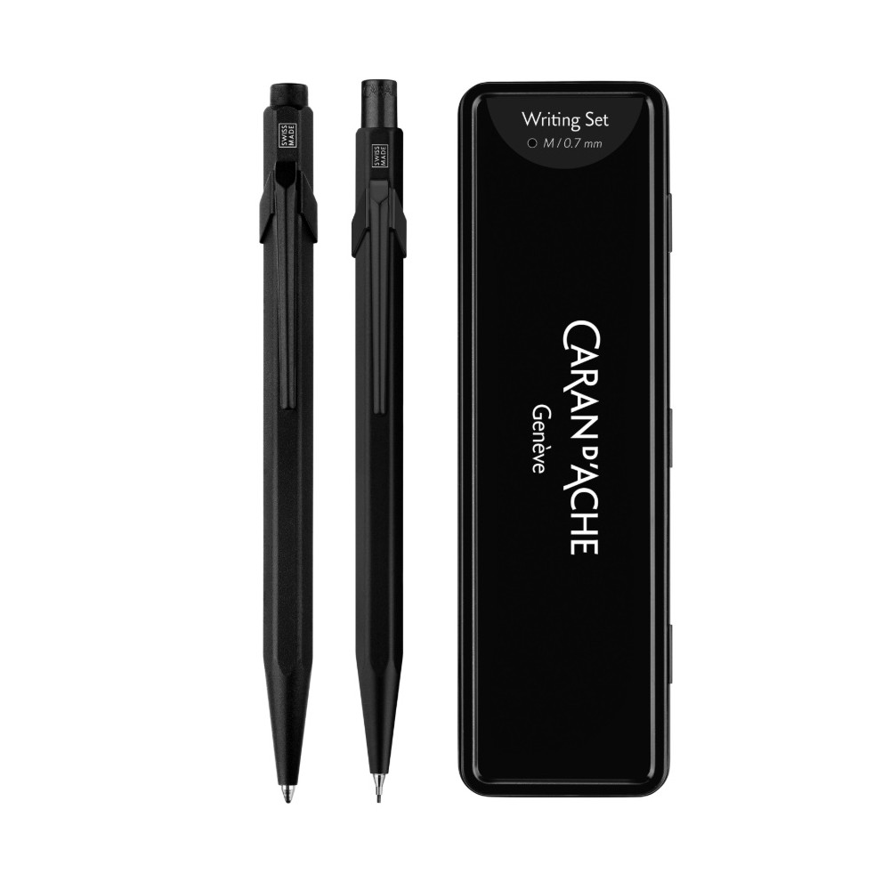 Zestaw długopis 849 i ołówek 844 - Caran d'Ache - Black Code 2 szt.