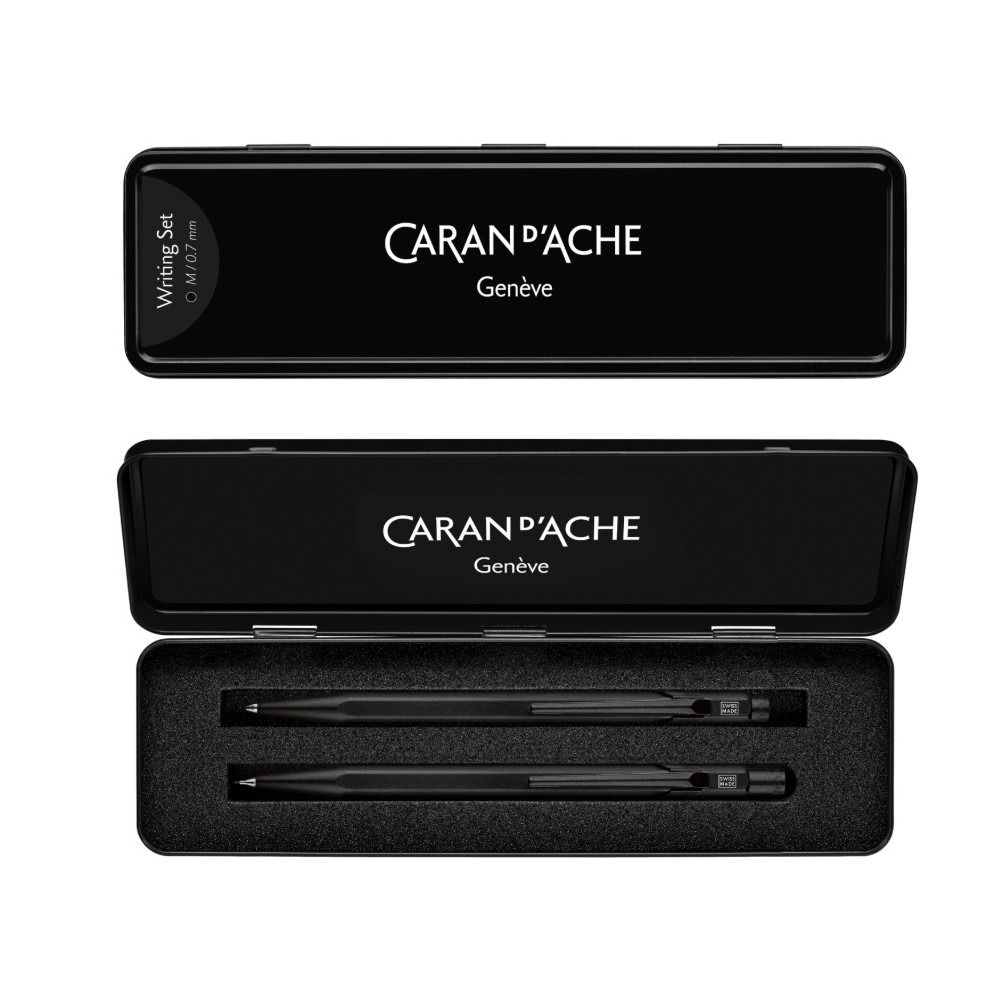 Set of 849 ballpoint pen and pencil 844 - Caran d'Ache - Black Code 2 pcs.
