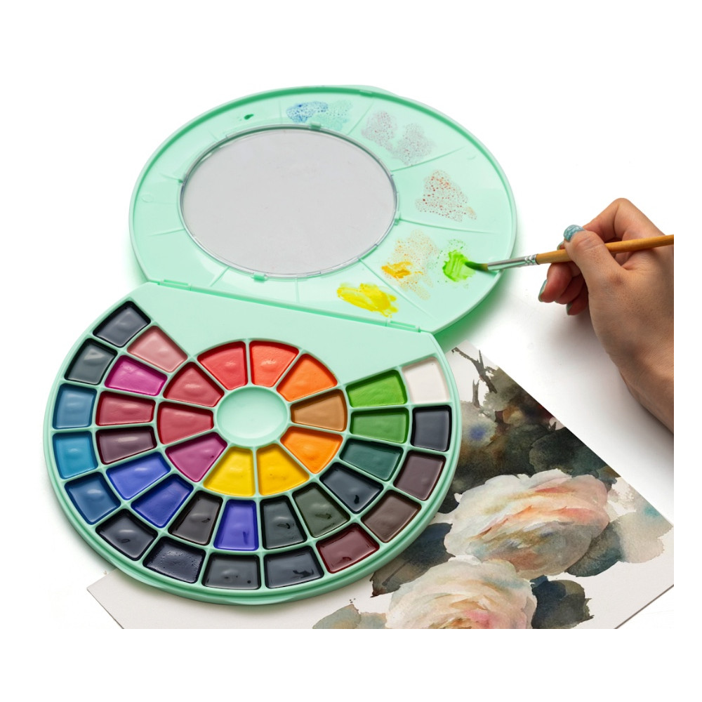 Set of Semi-Moist watercolors - HIMI - 38 pcs.