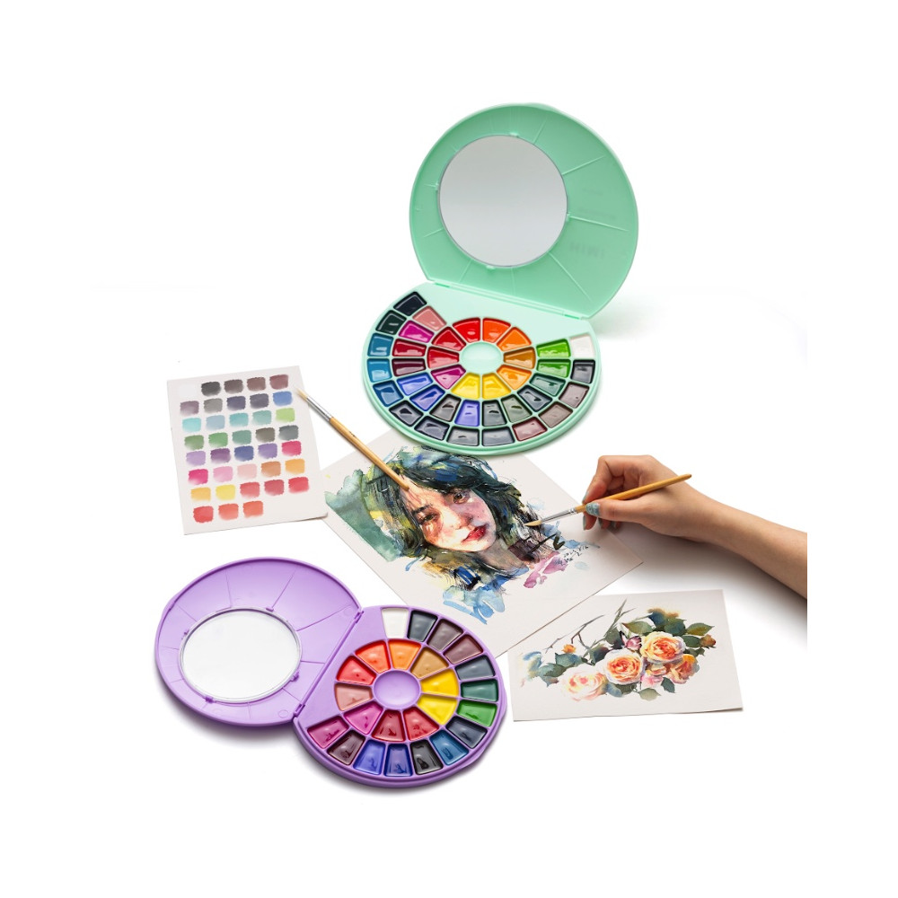 Zestaw akwareli Semi-Moist - HIMI - 38 szt.