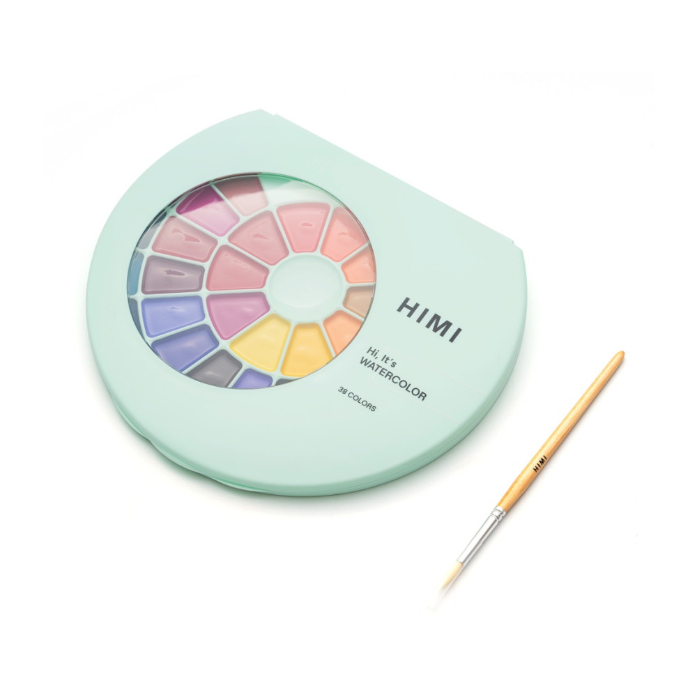 Zestaw akwareli Semi-Moist - HIMI - 38 szt.