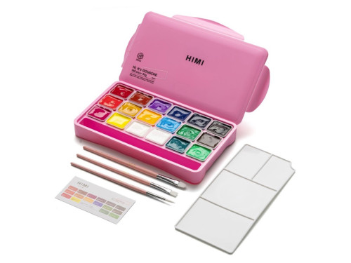 Zestaw gwaszy Jelly Cup Pink - HIMI - 18 szt.