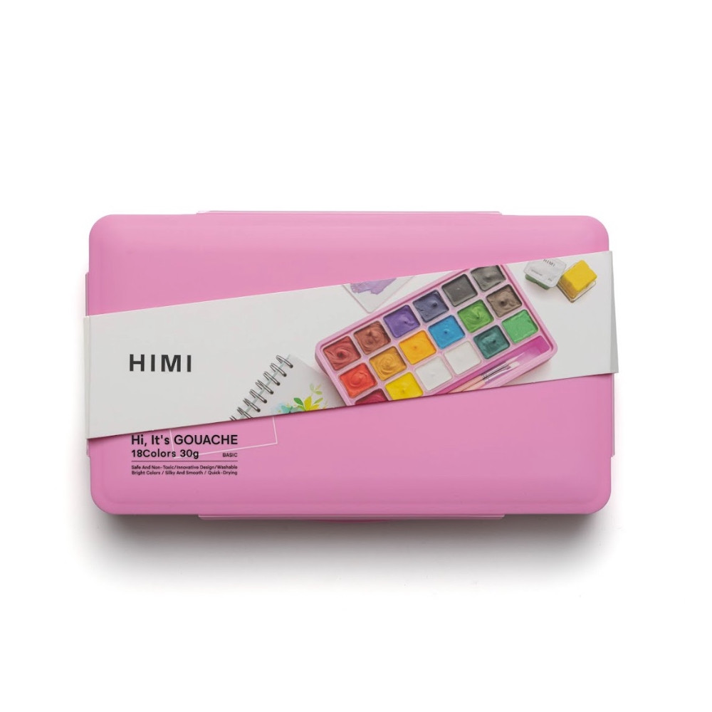 Zestaw gwaszy Jelly Cup Pink - HIMI - 18 szt.