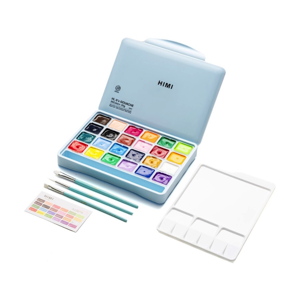 Set of Jelly Cup Gouache Basic - HIMI - 24 pcs. x 30 g