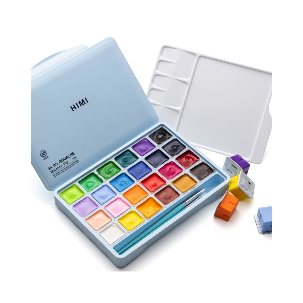 Zestaw gwaszy Jelly Cup Basic - HIMI - 24 szt. x 30 g