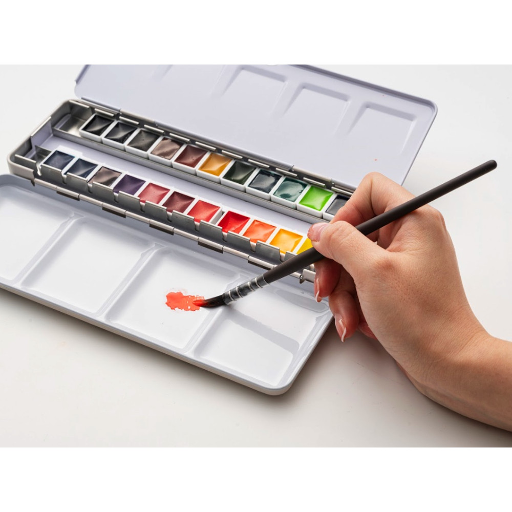 Set of watercolors in half-pans - HIMI - 24 pcs.