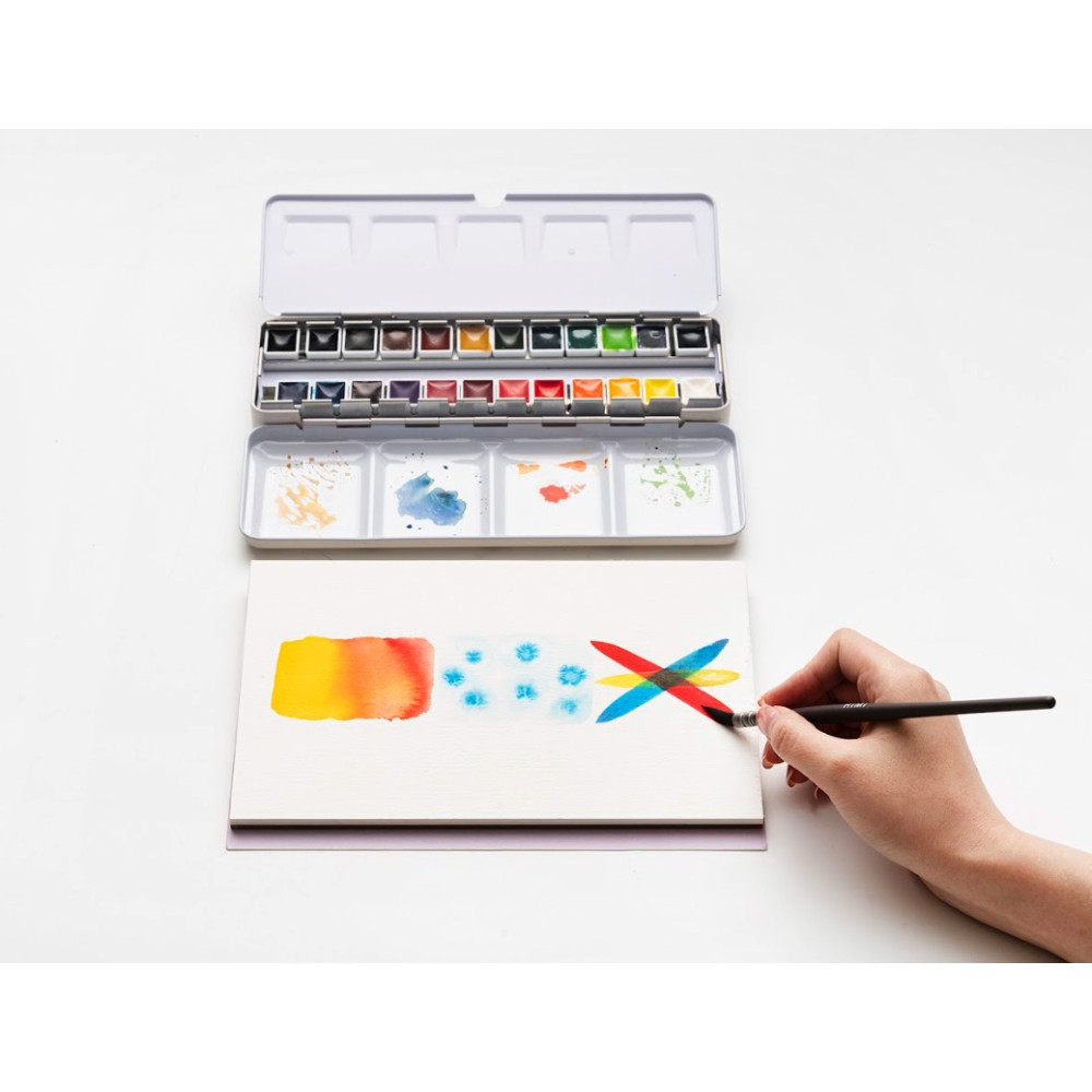 Set of watercolors in half-pans - HIMI - 24 pcs.