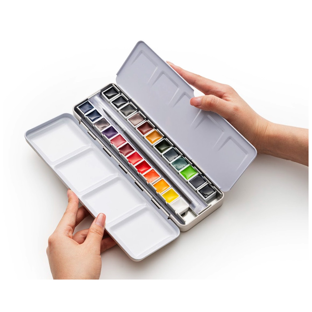Set of watercolors in half-pans - HIMI - 24 pcs.