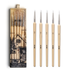 Set of round synthetic Detail brushes - HIMI - 5 pcs.