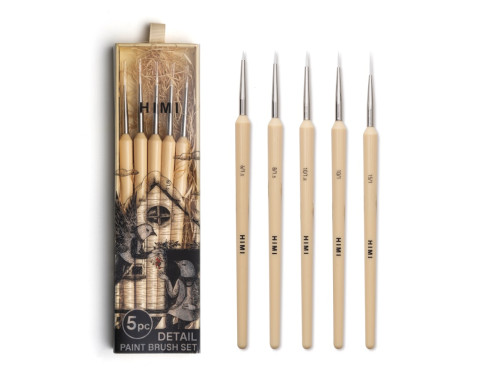 Set of round synthetic Detail brushes - HIMI - 5 pcs.
