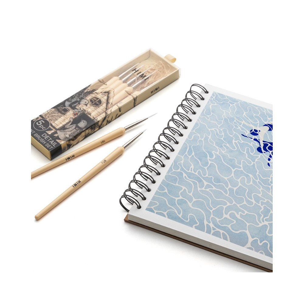 Set of round synthetic Detail brushes - HIMI - 5 pcs.