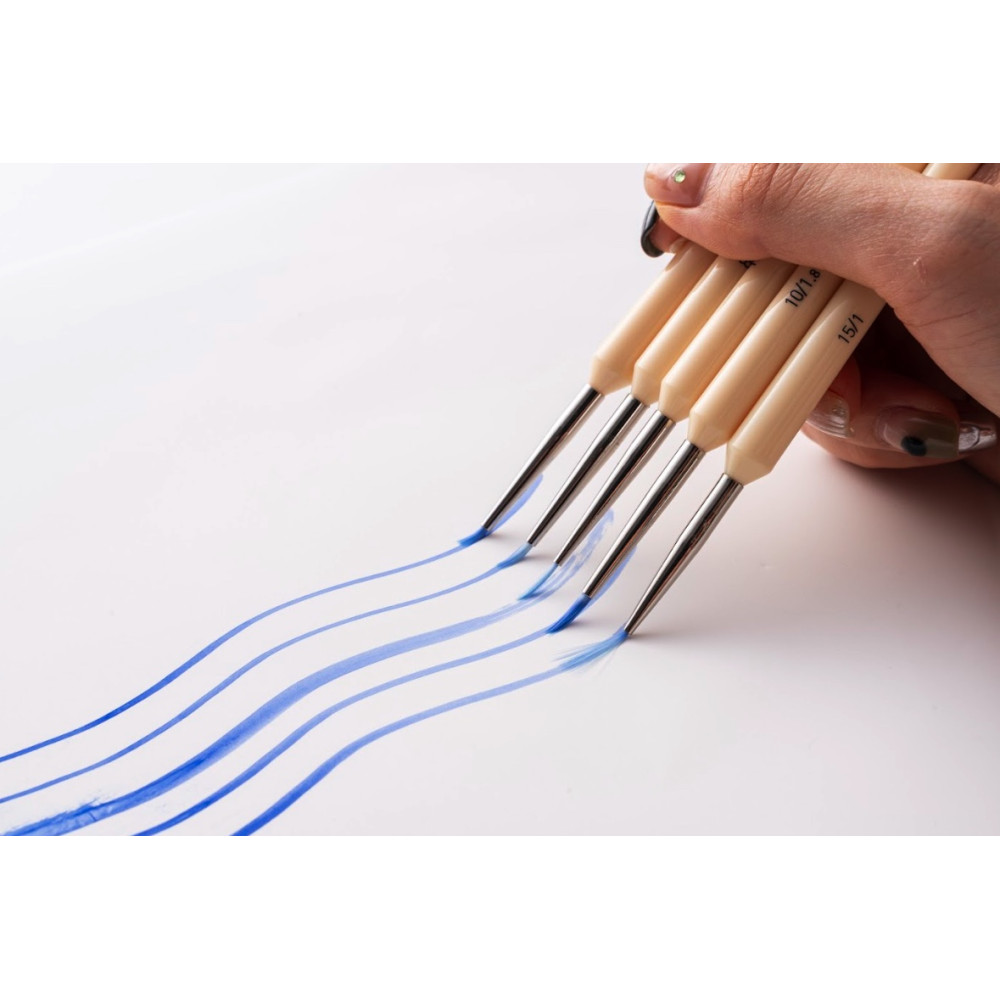 Set of round synthetic Detail brushes - HIMI - 5 pcs.