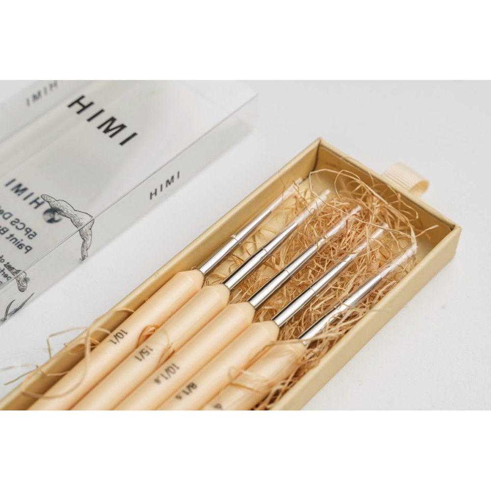 Set of round synthetic Detail brushes - HIMI - 5 pcs.
