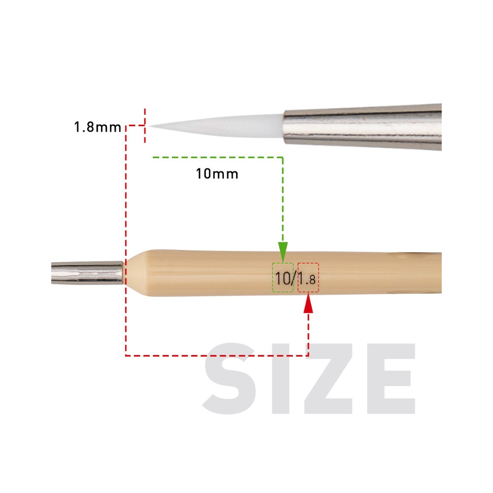 Set of round synthetic Detail brushes - HIMI - 5 pcs.
