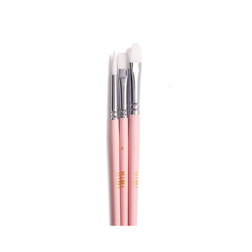 Set of synthetic Little Bird brushes - HIMI - Pink 3 pcs.