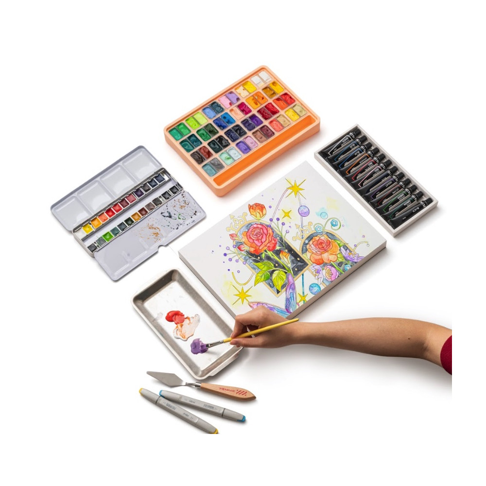 Mixed Media paper pad 22,9 x 30,5 cm - HIMI - 180 g 90 sheets