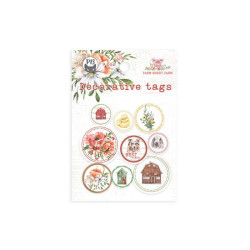 Decorative tags - Piątek Trzynastego - Farm Sweet Farm 01, 9 pcs.