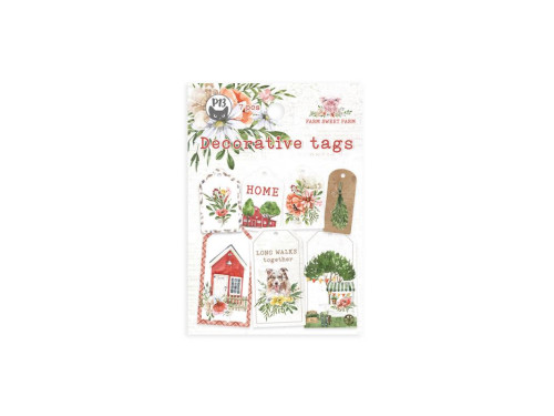 Decorative tags - Piątek Trzynastego - Farm Sweet Farm 03, 7 pcs.