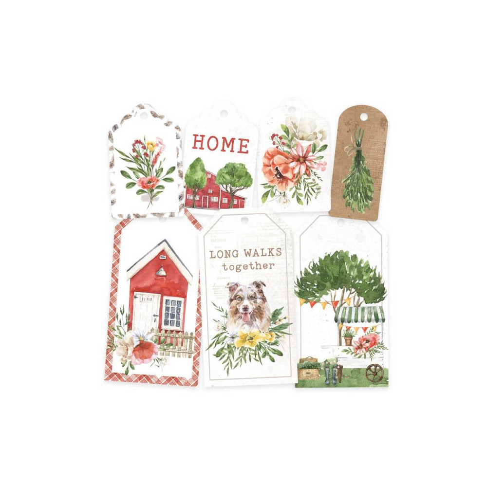 Decorative tags - Piątek Trzynastego - Farm Sweet Farm 03, 7 pcs.