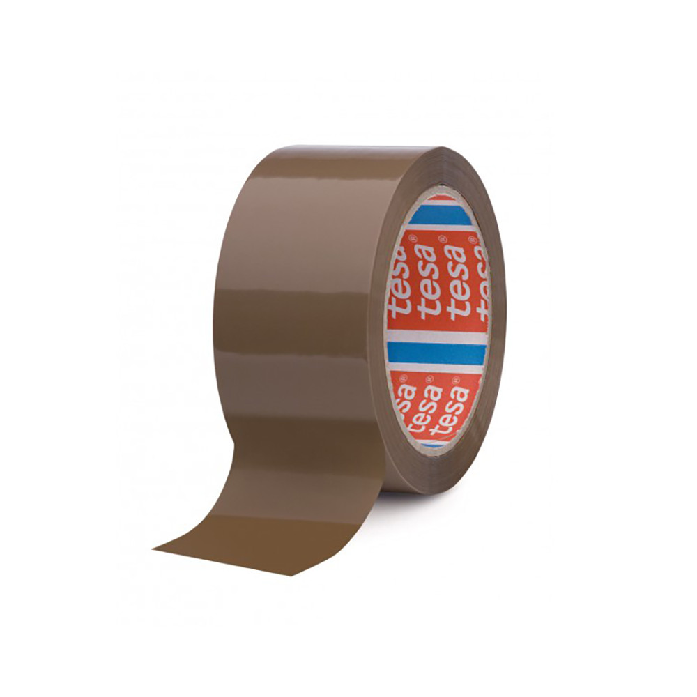 Taśma pakowa Solvent 48 mm x 66 m - Tesa - brązowa