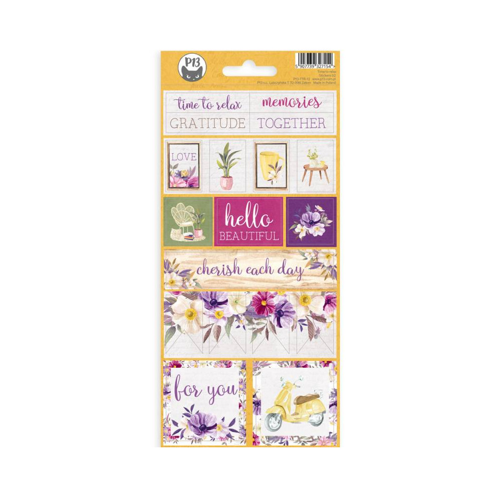 Set of stickers 10,5 x 23 cm - Piątek Trzynastego - Time to relax 02