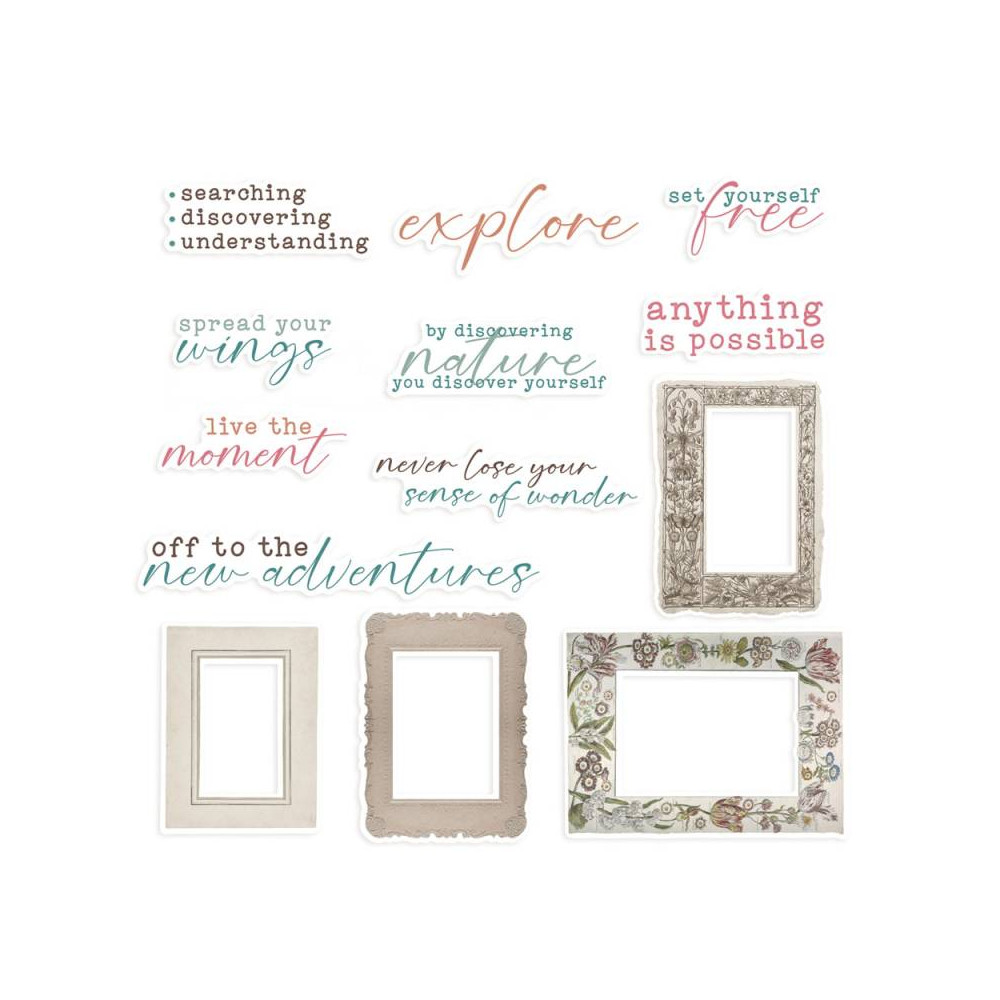 Zestaw elementów Frames & Words - Piątek Trzynastego - Naturalist 13 szt.