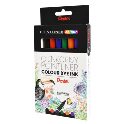 Zestaw cienkopisów Pointliner Colour 0,4 mm - Pentel - 6 szt.