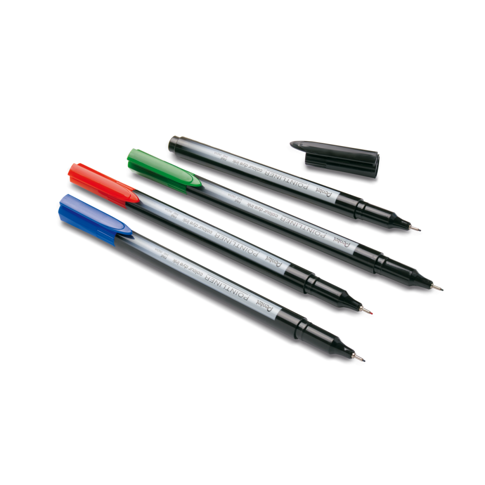 Zestaw cienkopisów Pointliner Colour 0,4 mm - Pentel - 4 szt.