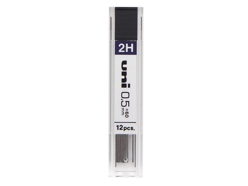 Mechanical pencil lead refill 0,5 mm - Uni - 2H 12 pcs.