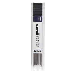Mechanical pencil lead refill 0,5 mm - Uni - H 12 pcs.