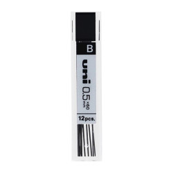 Mechanical pencil lead refill 0,5 mm - Uni - B 12 pcs.