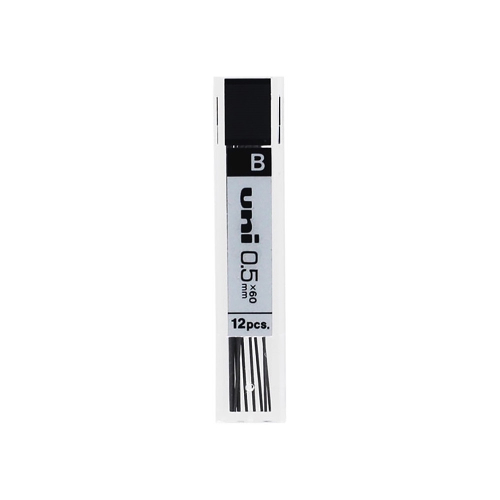 Mechanical pencil lead refill 0,5 mm - Uni - B 12 pcs.
