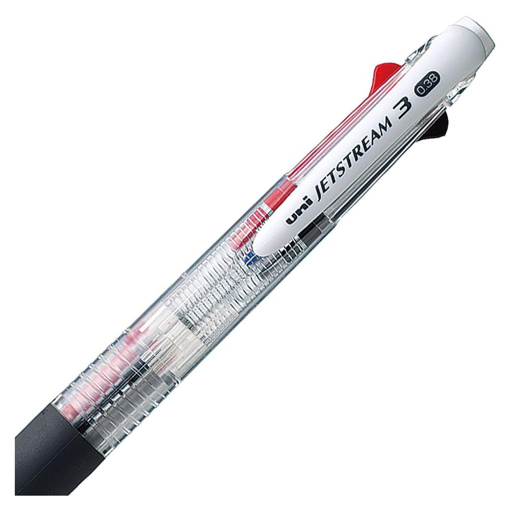 Długopis trójkolorowy Jetstream SXE3 - Uni - transparentny