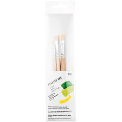 Starter Set of flat brushes - Rico Design - 3 pcs.