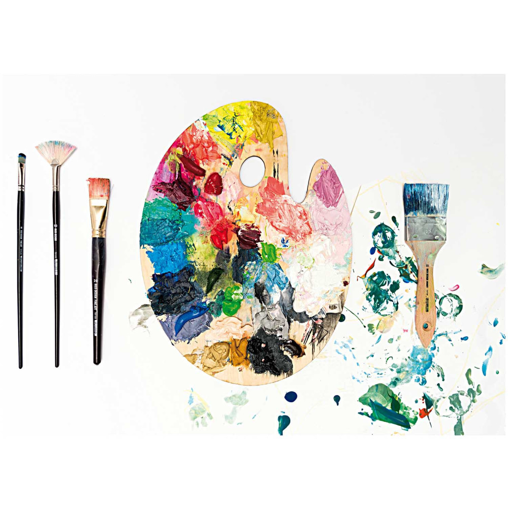 Wooden painting palette - Rico Design - oval 25 x 30 cm