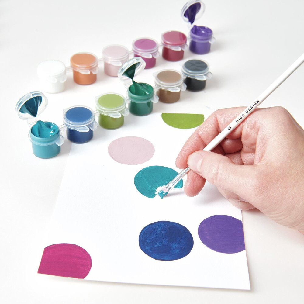 Set of Acrylini Earthy acrylic paints - Rico Design - 12 x 3,5 ml