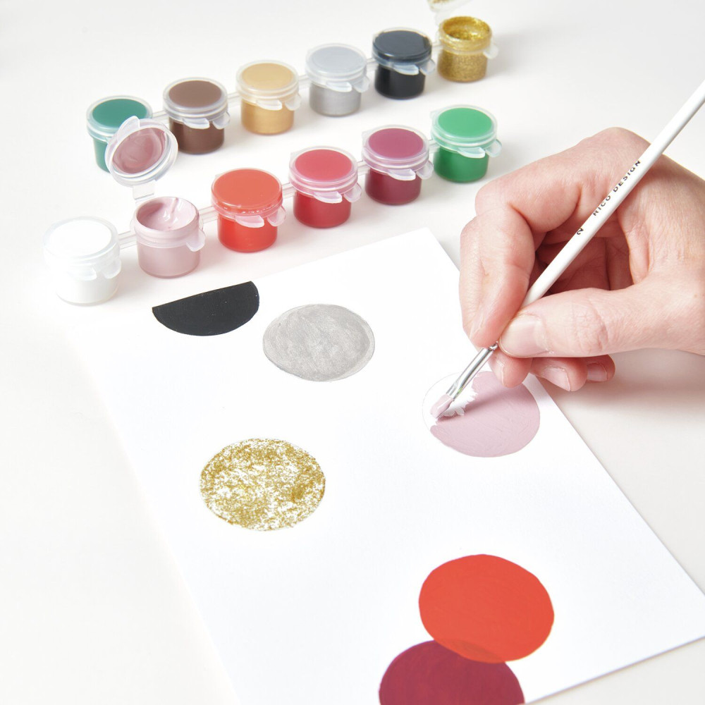 Set of Acrylini Festive acrylic paints - Rico Design - 12 x 3,5 ml