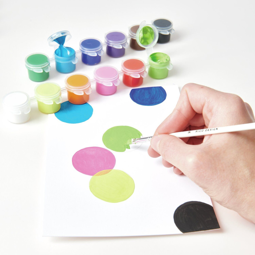 Set of Acrylini Essentials acrylic paints - Rico Design - 12 x 3,5 ml