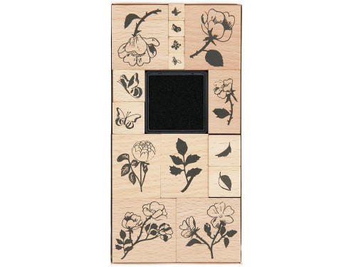 Set of wooden stamps Roses - Paper Poetry - 15 pcs.