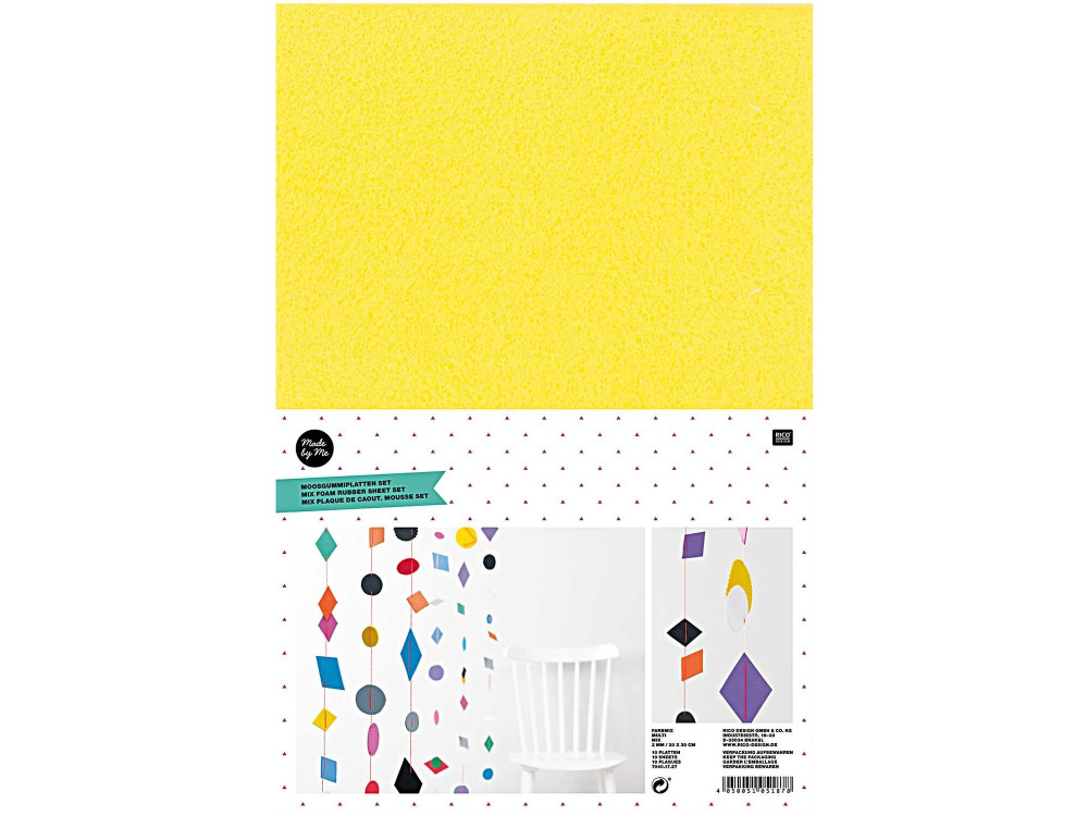 Zestaw gumowej pianki 20 x 30 cm - Rico Design - 2 mm 10 ark.