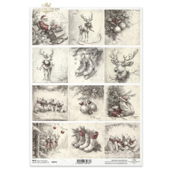 Decoupage rice paper A4 - ITD Collection - R2671