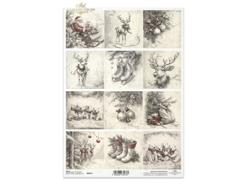 Papier do decoupage A4 - ITD Collection - ryżowy R2671