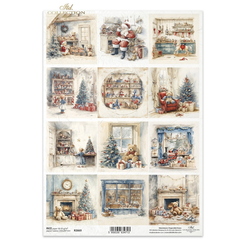 Decoupage rice paper A4 - ITD Collection - R2669