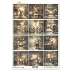 Papier do decoupage A4 - ITD Collection - ryżowy R2667