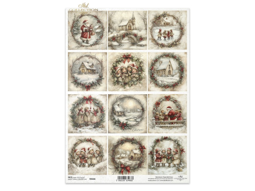 Papier do decoupage A4 - ITD Collection - ryżowy R2666