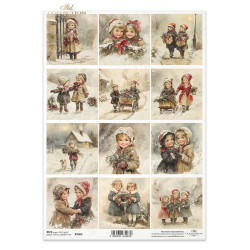 Papier do decoupage A4 - ITD Collection - ryżowy R2665