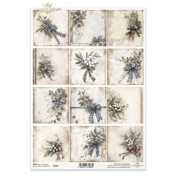 Papier do decoupage A4 - ITD Collection - ryżowy R2664