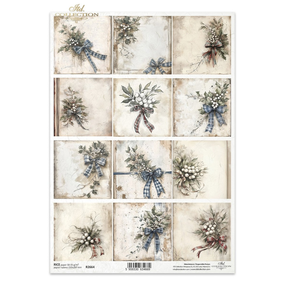 Decoupage rice paper A4 - ITD Collection - R2664